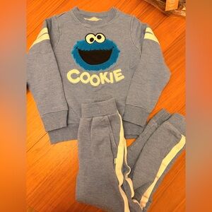 Little Sleepies Cookie Monster Jogger Set - Size 6